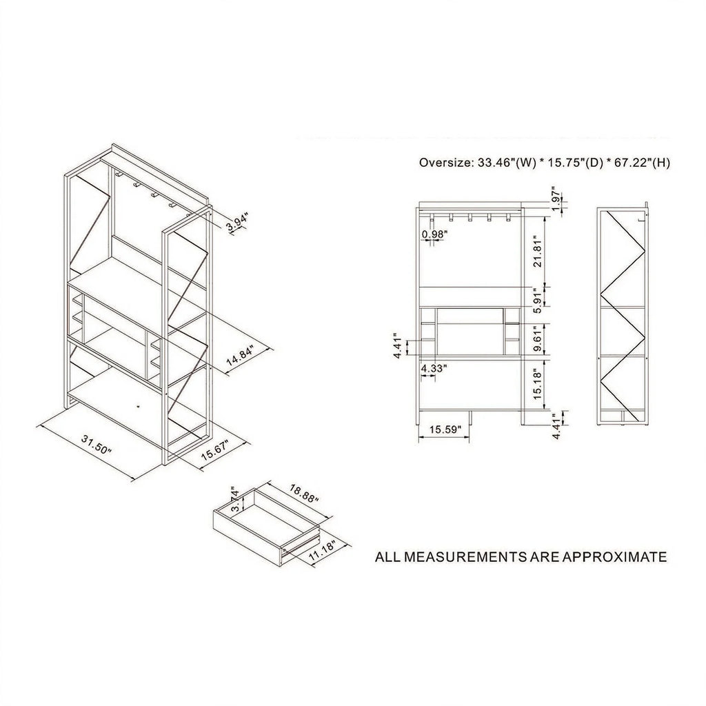 Oak Wood Baker's Rack Y786