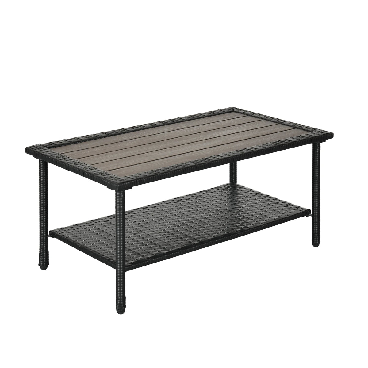 Black Wicker Coffee Table W810483
