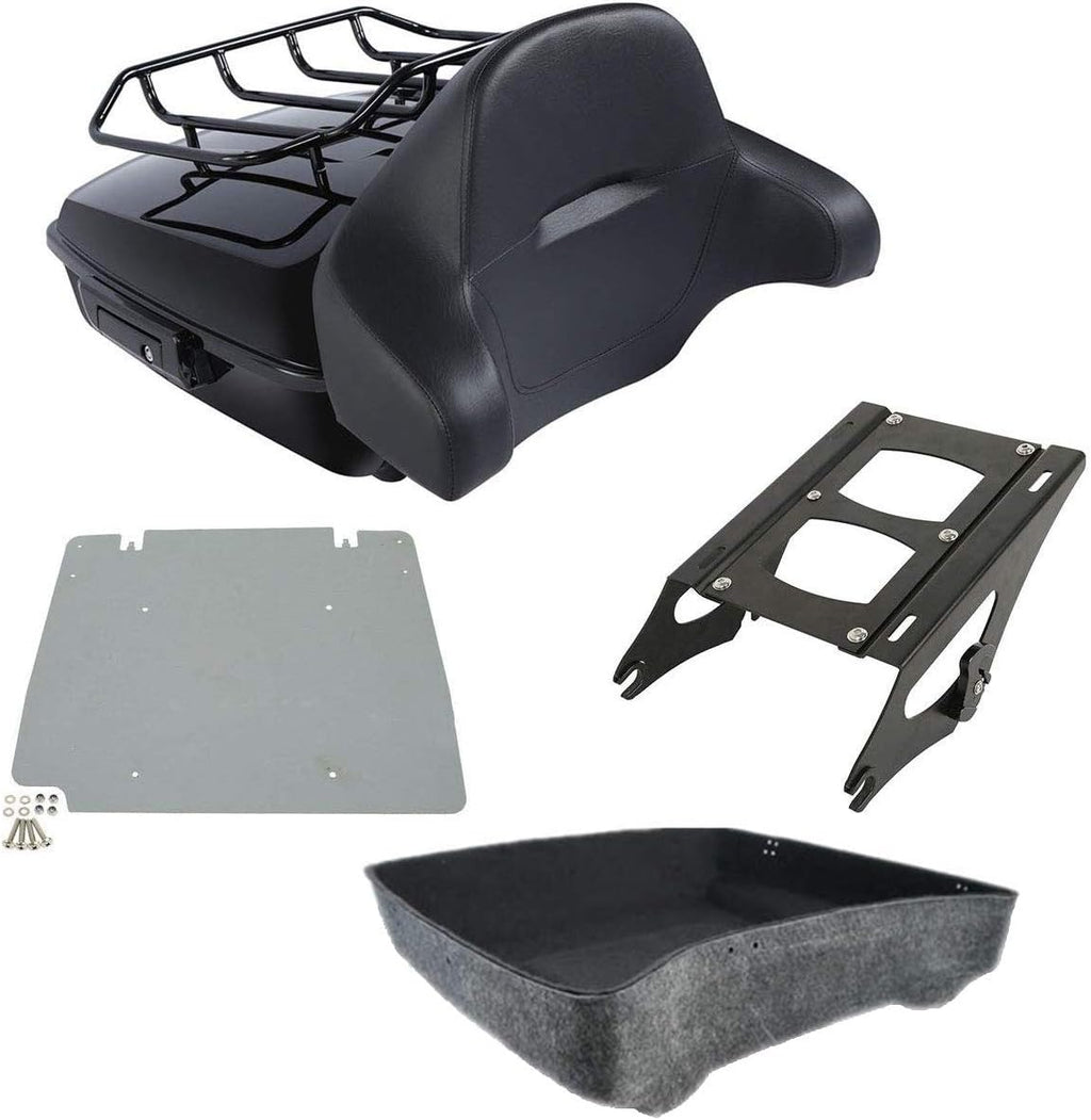 Chopped Trunk Backrest Pad Mount Rack For Harley Tour Pack Street Glide N516395