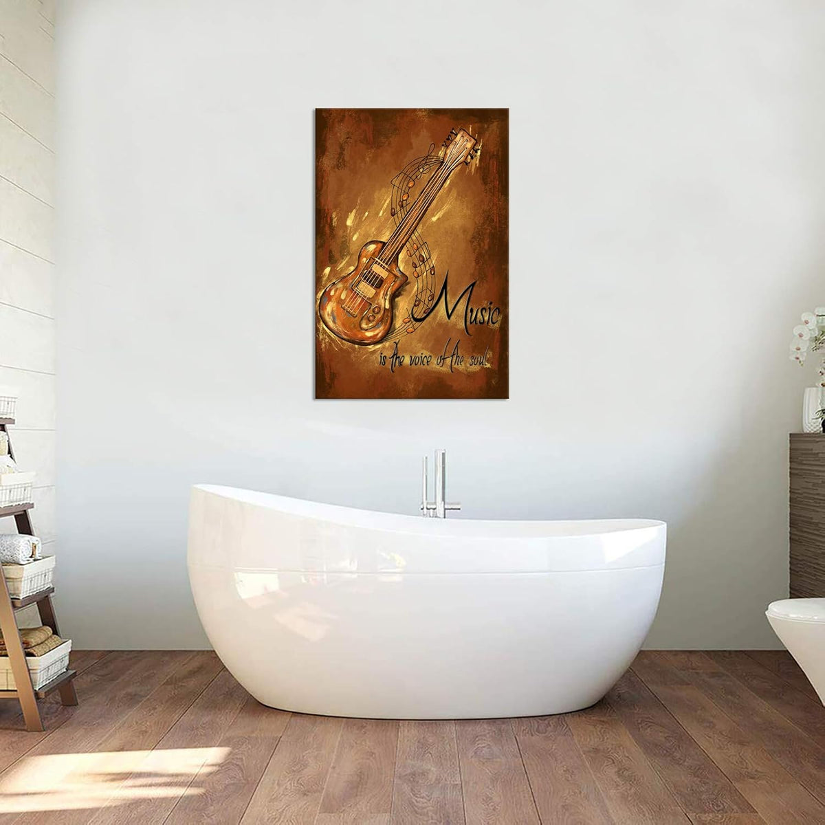 Vintage Guitar Canvas Posters Wall Decor H471