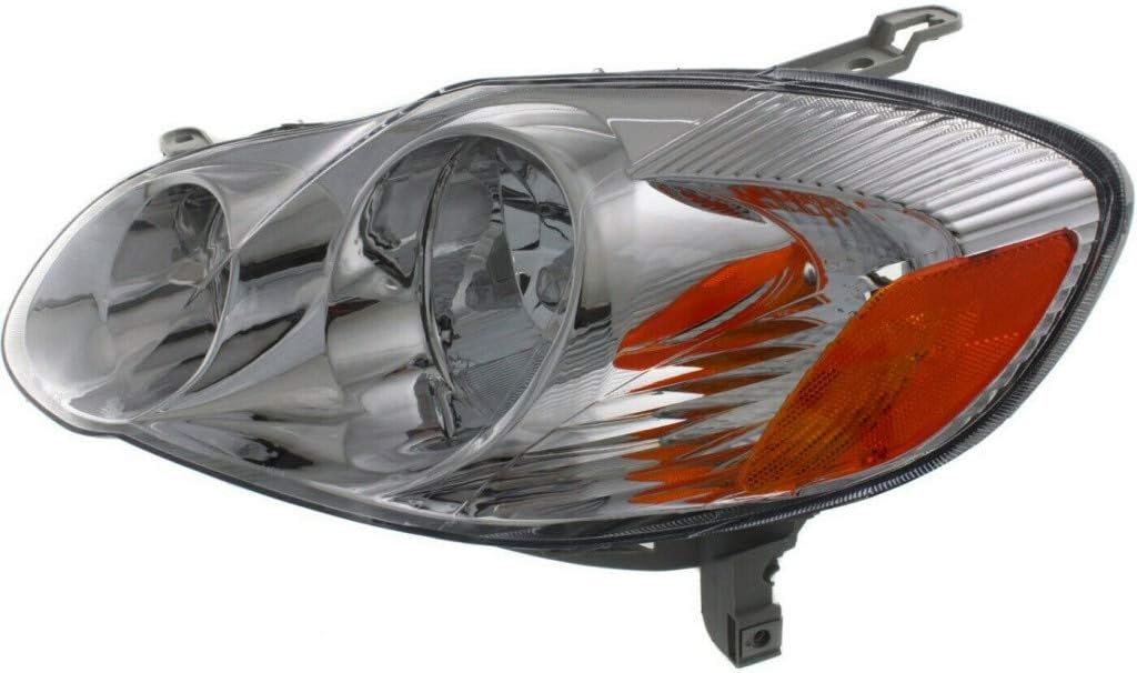 Driver Side Headlight for Toyota Corolla 2003 2004 A1989
