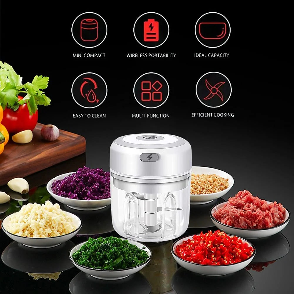 250ml Electric Mini Garlic Chopper Food Processor Z65424