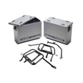 Large Silver Aluminum Panniers with Pannier Racks A15556