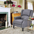 Gray Fabric Manual Push Back Recliner Sofa X1745