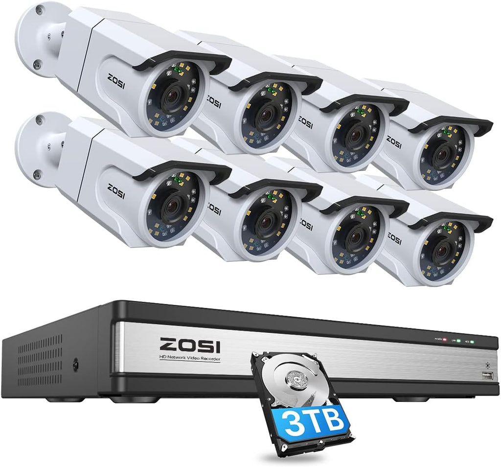 8 Channel 5MP Lite Home Security Camera System with 8 x 1080p Weatherproof Cameras T226812