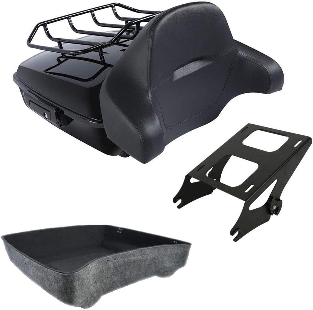 Chopped Trunk Backrest Pad Mount Rack For Harley Tour Pack Street Glide N516395