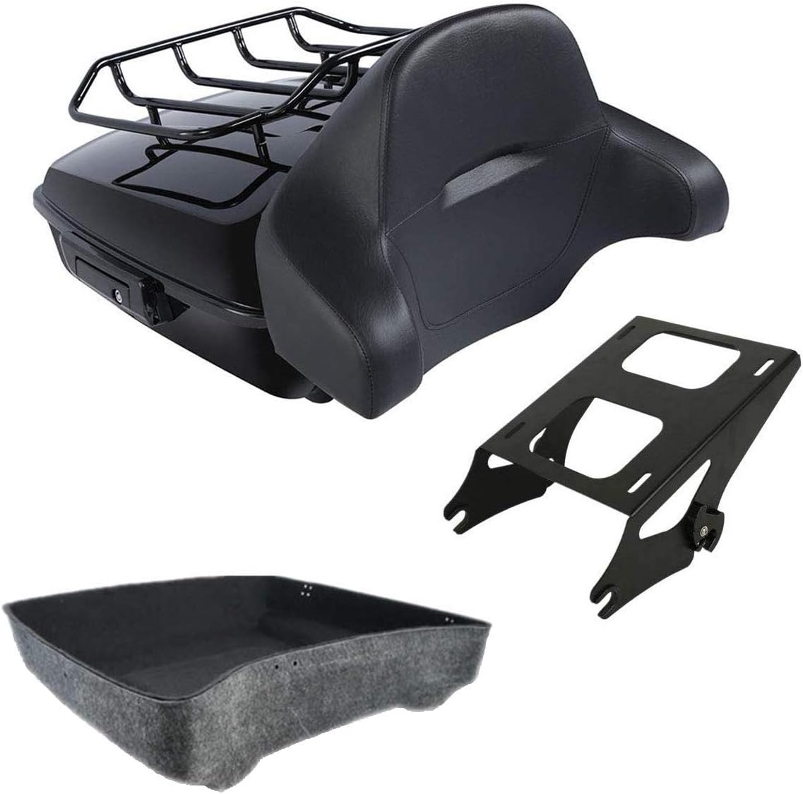 Chopped Trunk Backrest Pad Mount Rack For Harley Tour Pack Street Glide N516395