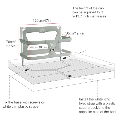 3 in 1 Baby Bassinet Bedside Sleeper Portable Crib with Mesh Window G74544