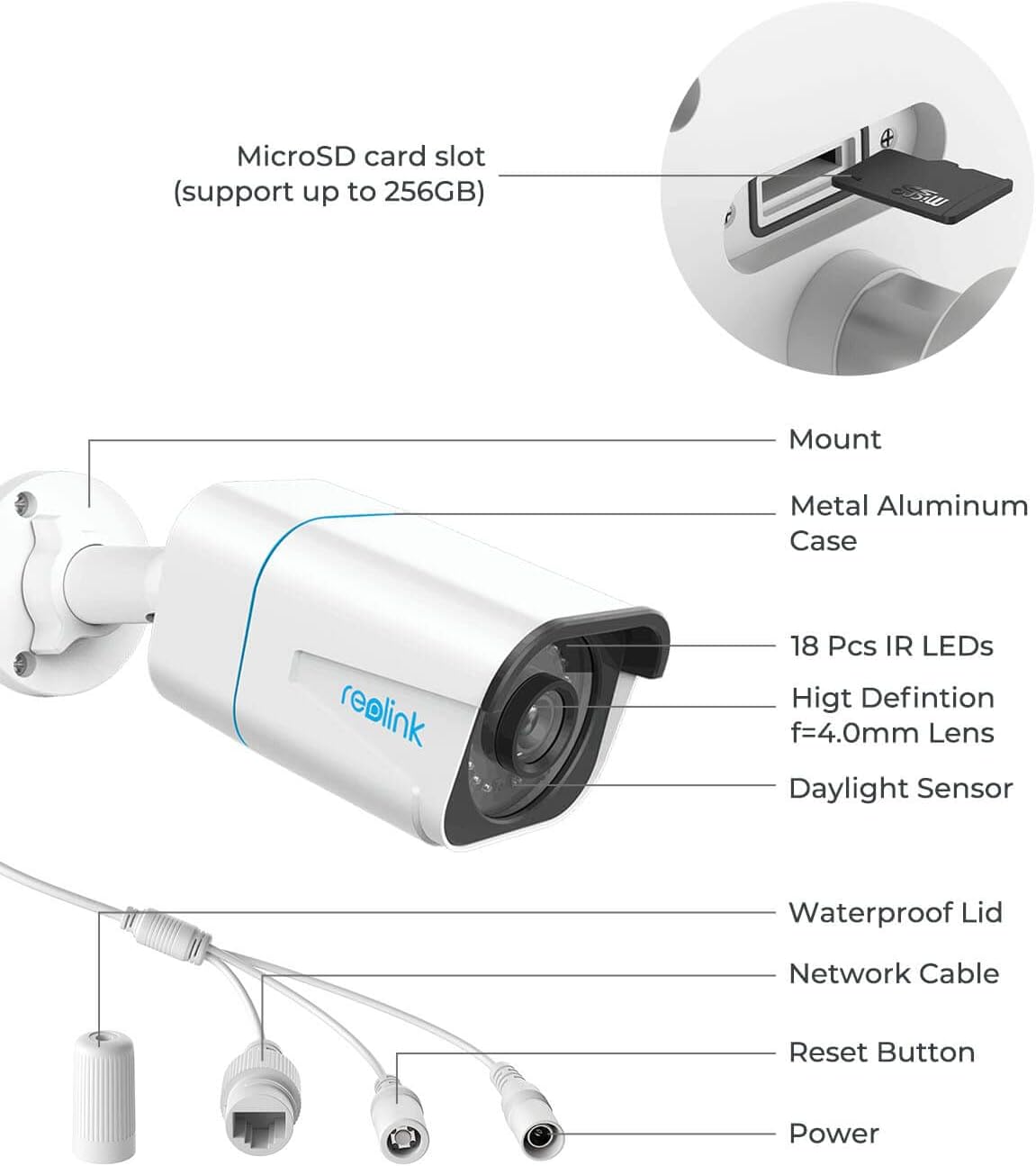 4K Outdoor PoE Security Camera (Pack of 2) N709