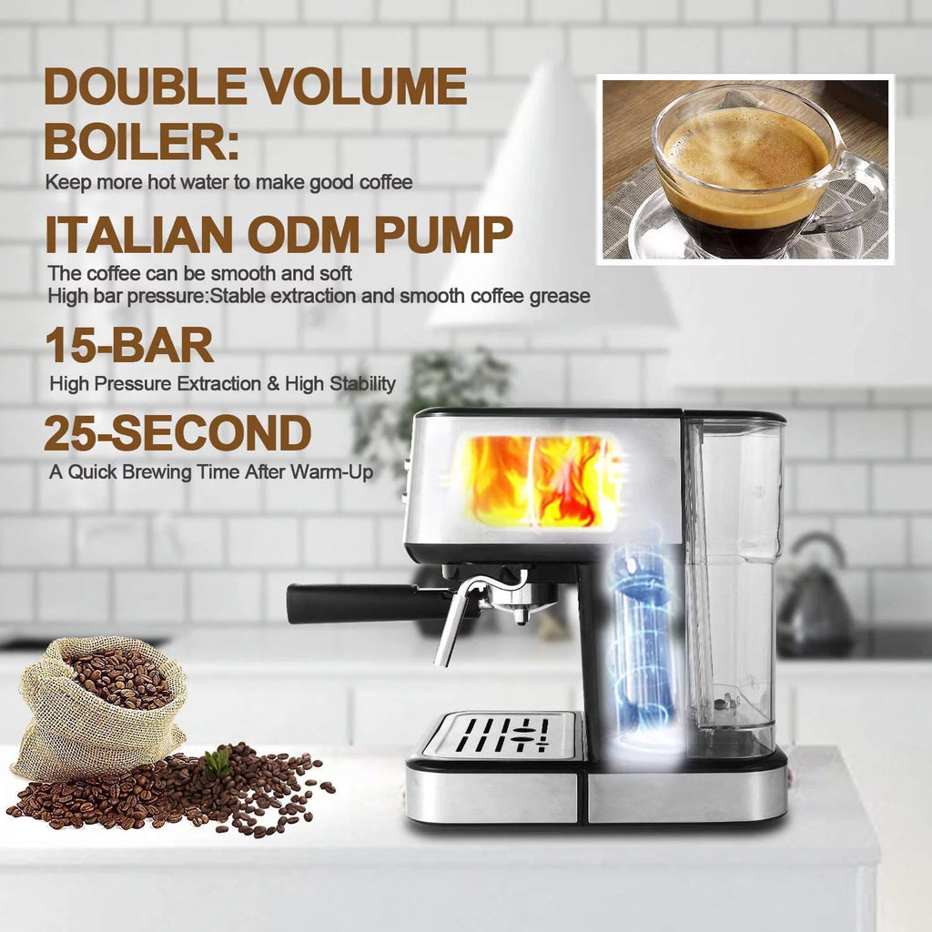 Black 15 Bar Espresso Machine N713