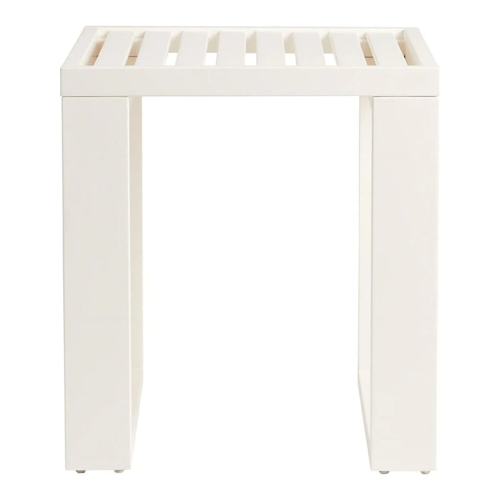 White Acacia Wood Outdoor Side Table Y3563