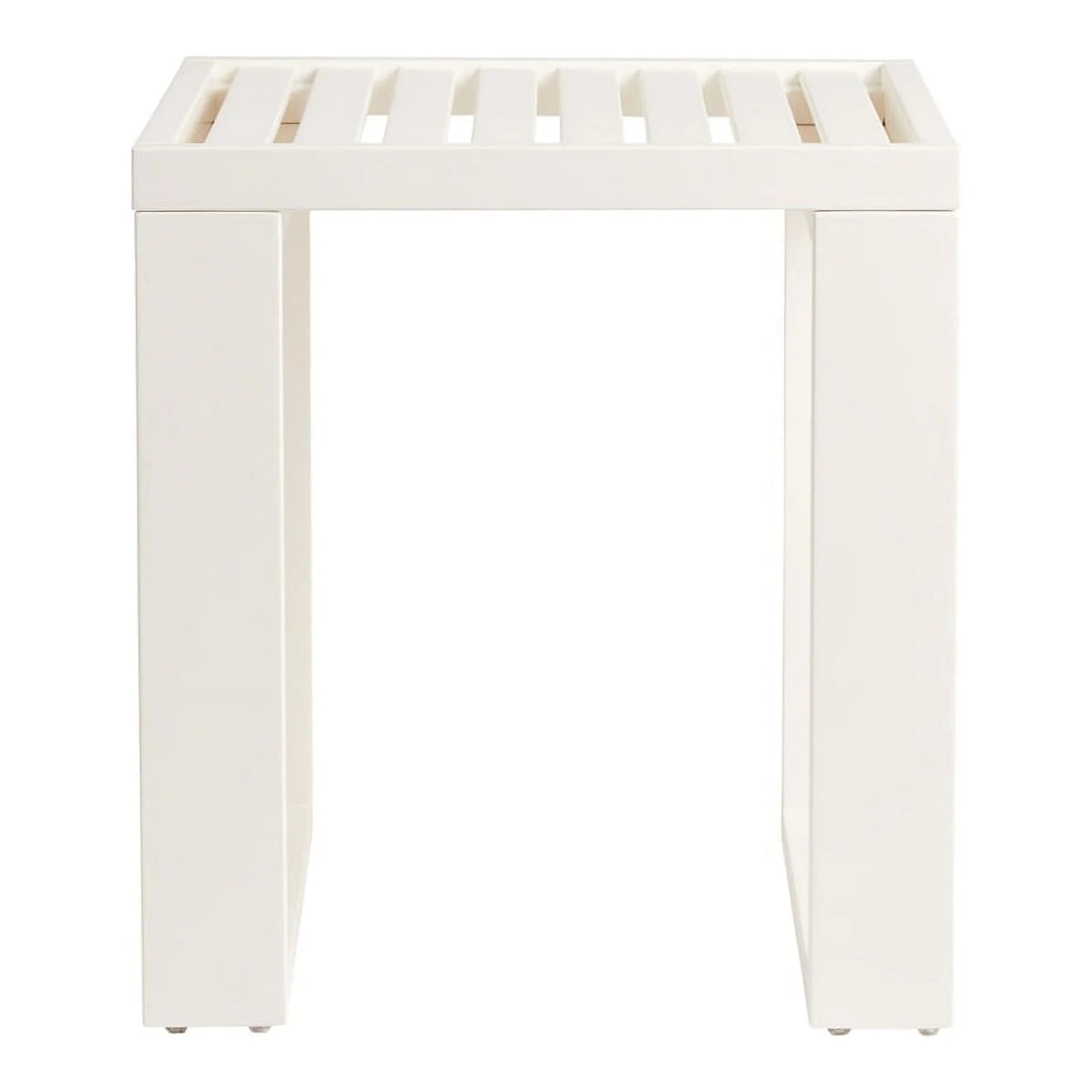 White Acacia Wood Outdoor Side Table Y3563
