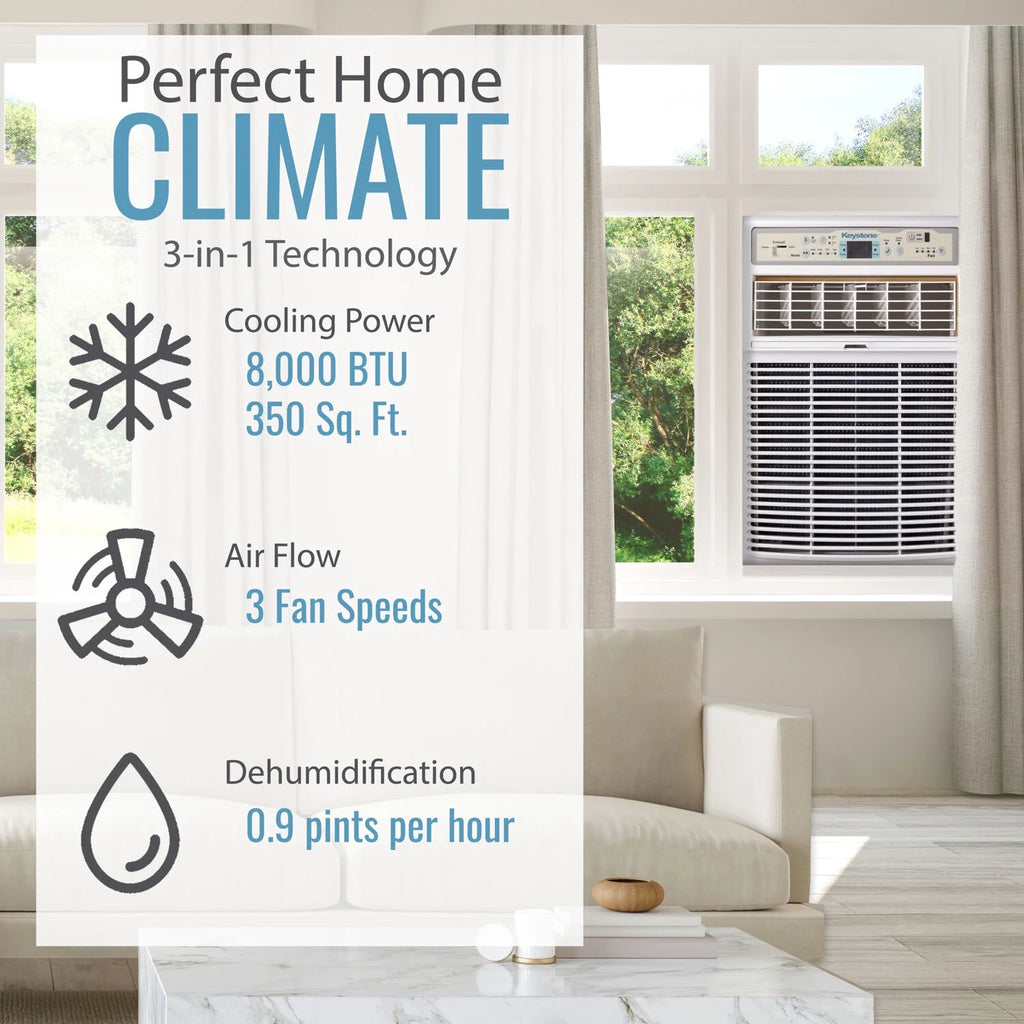 10,000 BTU 115-Volt Casement Window Air Conditioner, White I352499