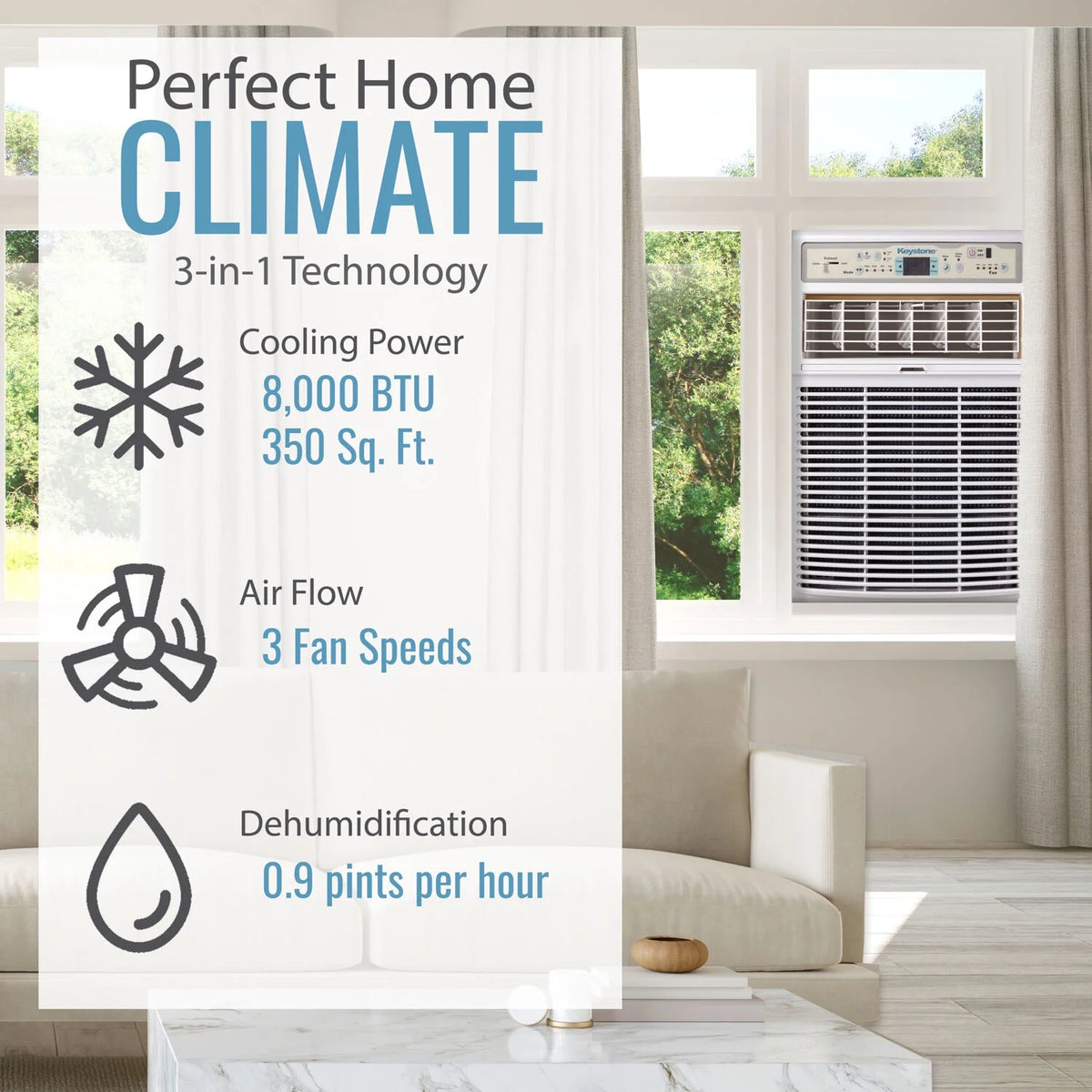 10,000 BTU 115-Volt Casement Window Air Conditioner, White I352499