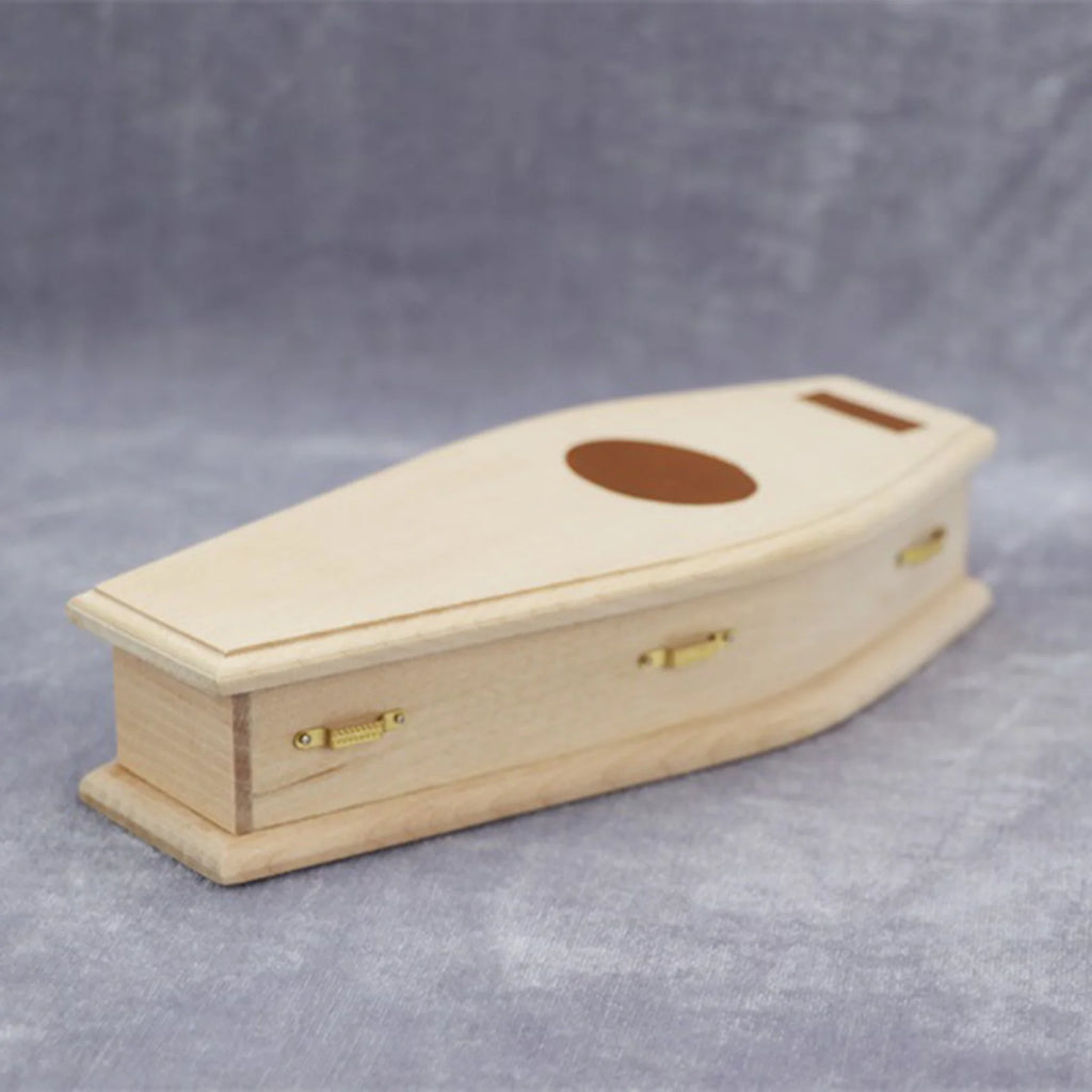 1/12 Scale Miniature Wooden Coffin DIY Decoration O42781