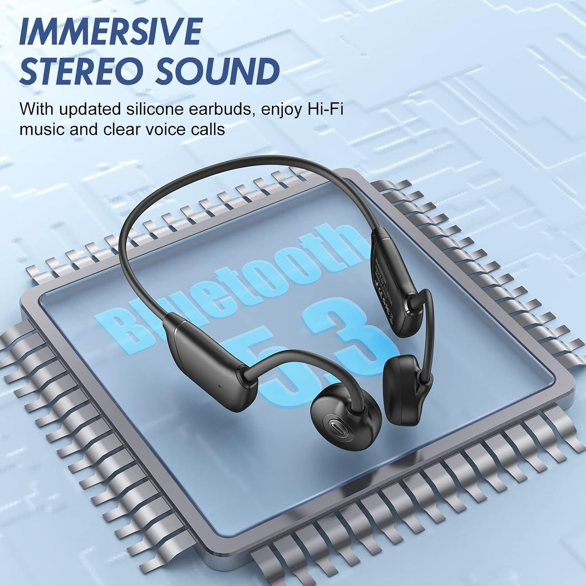 Wireless Open Ear Bluetooth Headphones IPX7 Waterproof Pack of 2 O3449