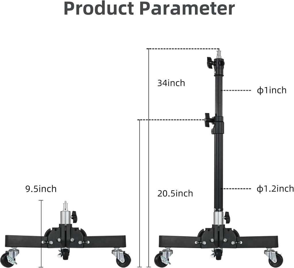 Photography Tripod Light Stand Base with Casters K216