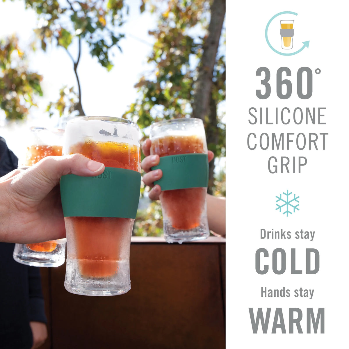 Green Double Walled Insulated Plastic Pint Glasses P11344