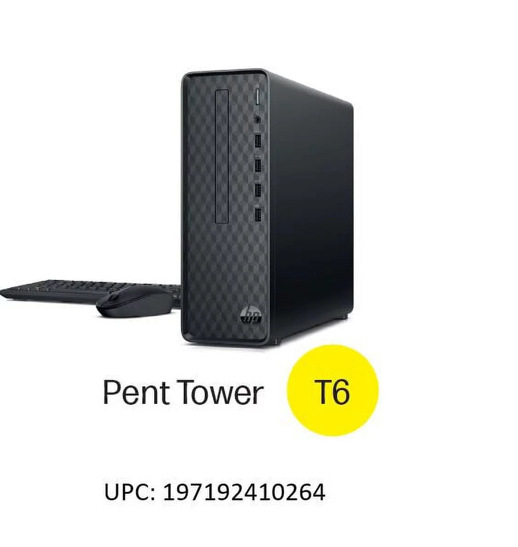 Black Intel Pentium 8GB 256GB SSD Windows 11 Desktop Tower J849