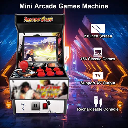 2.8 Inch Screen Handheld Gaming Device with 156 Retro Games (Black) H578