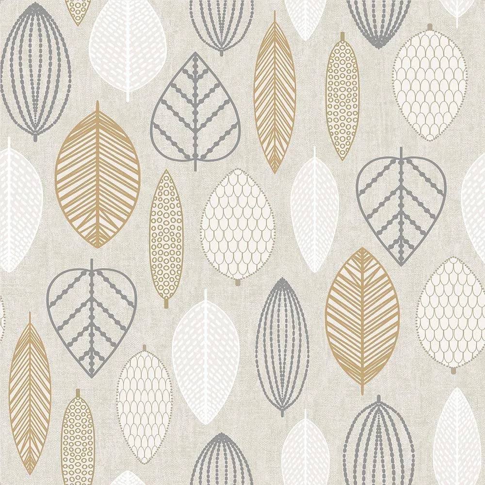 Copper Leaf Wallpaper I825716