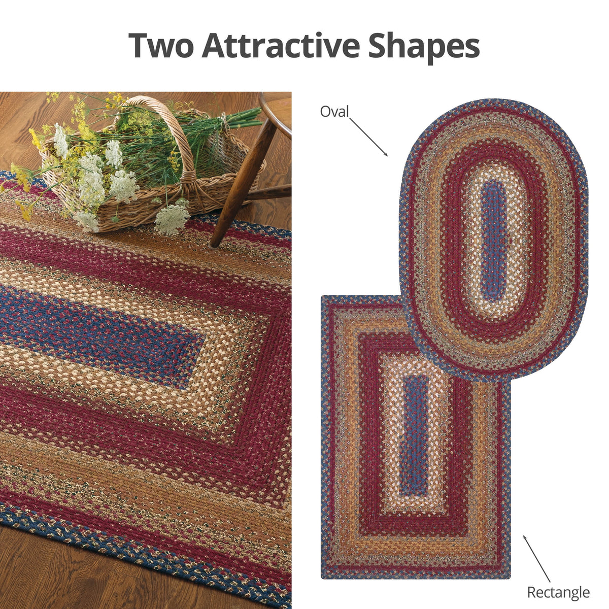 Red Cotton Braided Area Rug 4' x 6' Q9094