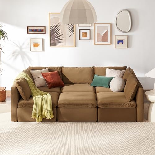 Oversized Modular Sectional Sofa with Storage and Ottoman Chaise N4697