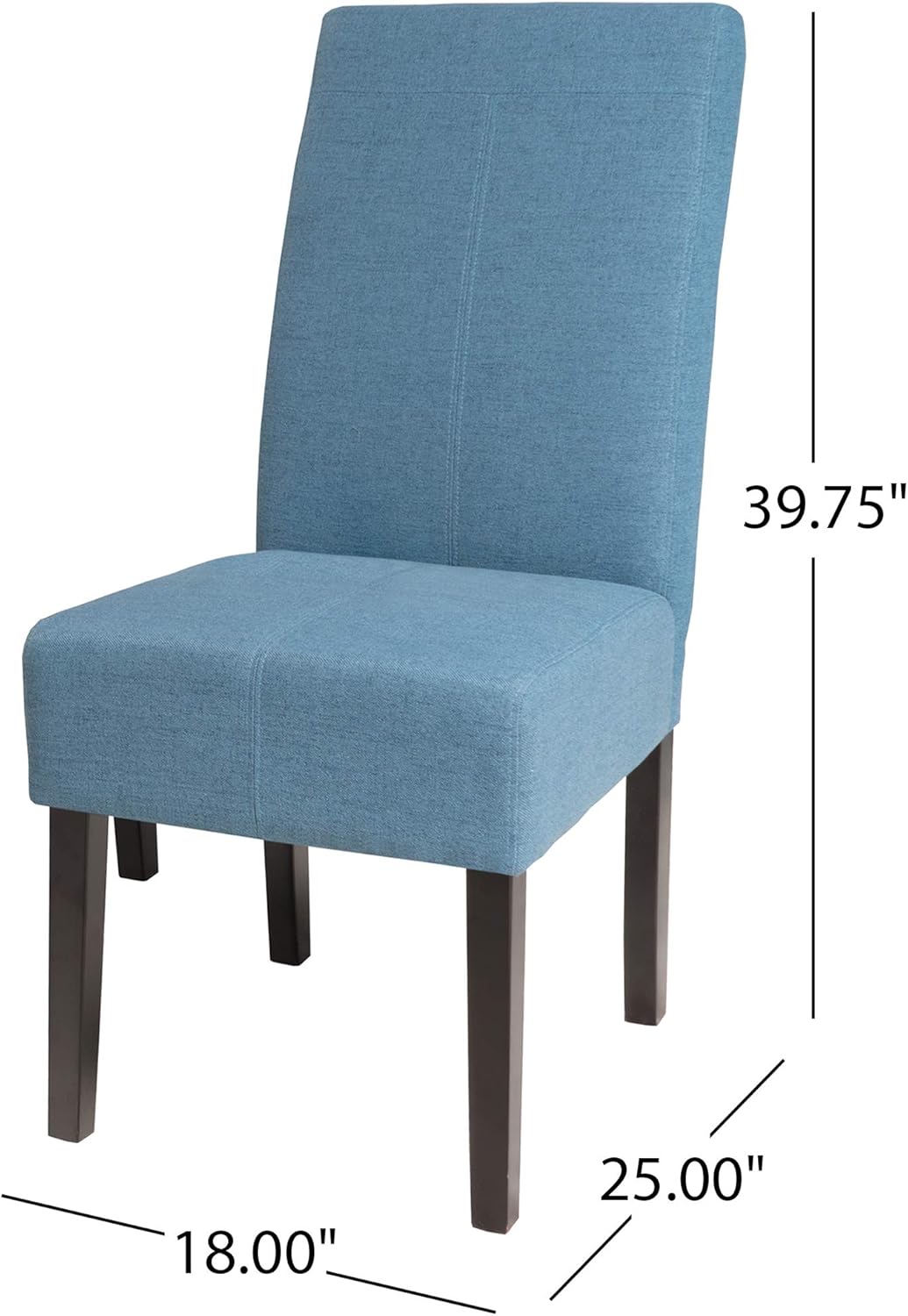 Blue Fabric Dining Chairs, 2-Pcs Set L657417