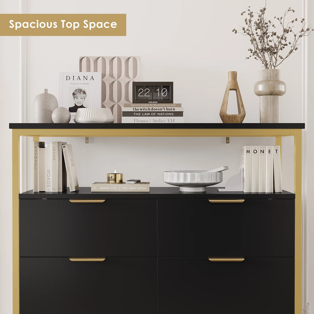 White 8 Drawer Wood Dresser with Shelf E771706