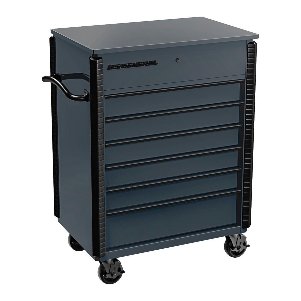6 Drawer Slate Gray Service Cart N1881