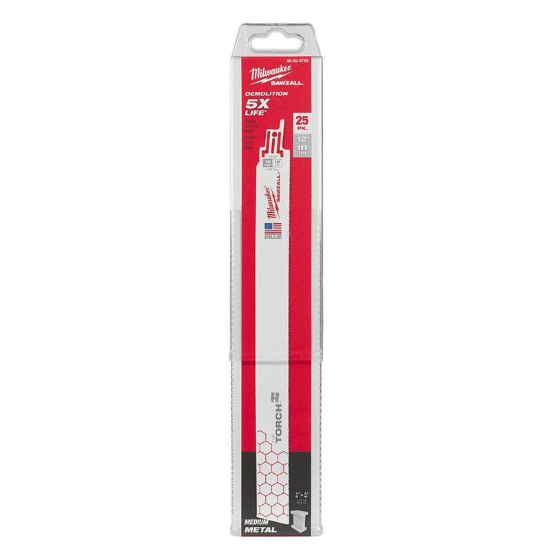 18 TPI Metal Cutting Reciprocating Saw Blades 25-Pack B31057