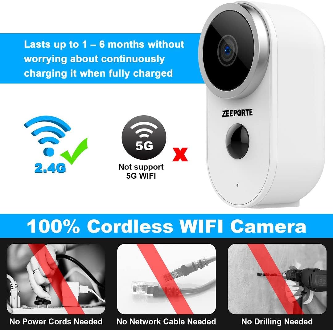 1080P HD Wireless Security Camera with Night Vision and Motion Detection C1292