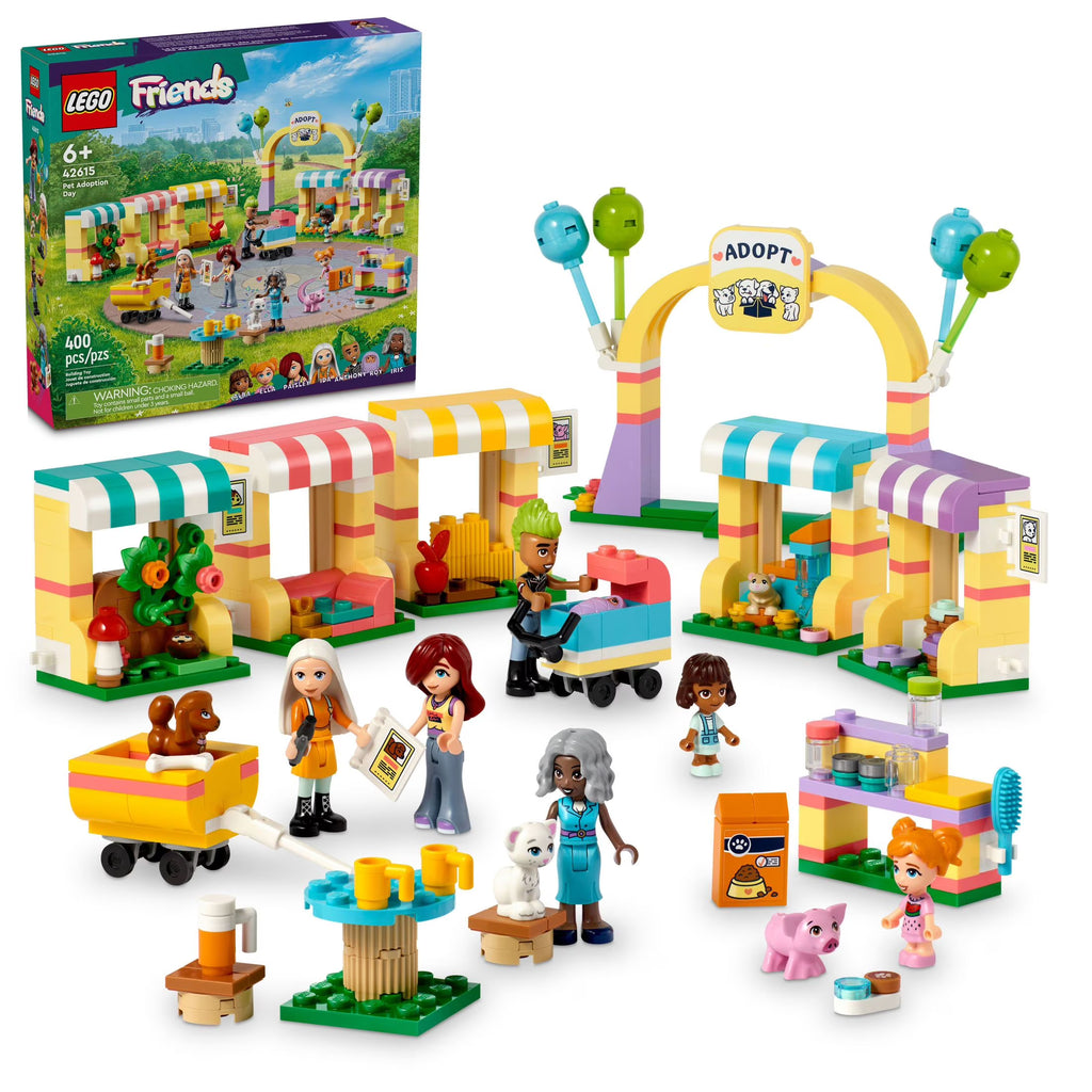 LEGO Friends Pet Adoption Day Toy Animal Set with 7 Characters and 5 Animal Figures L535017