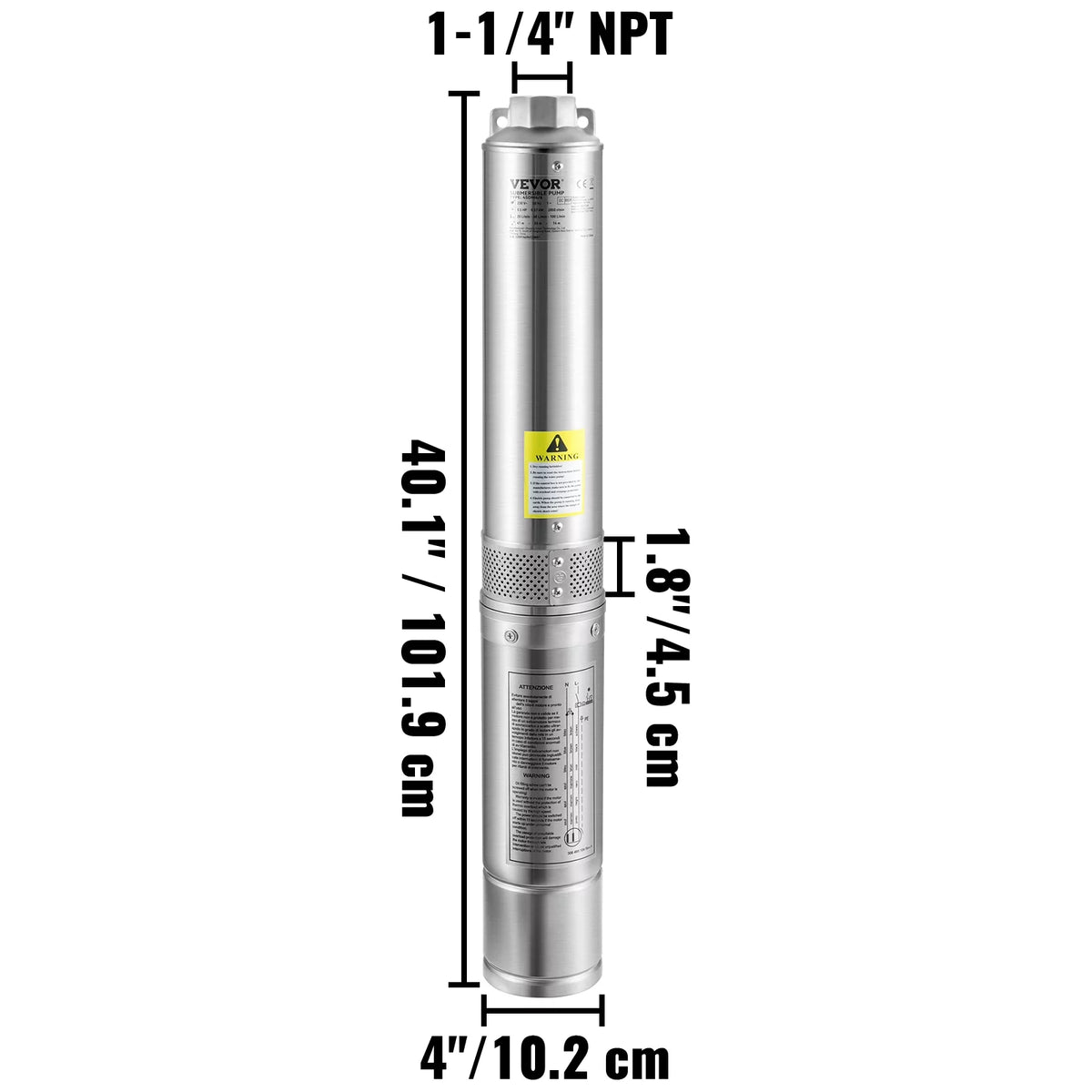 2HP 230V Stainless Steel Deep Well Submersible Pump A573390