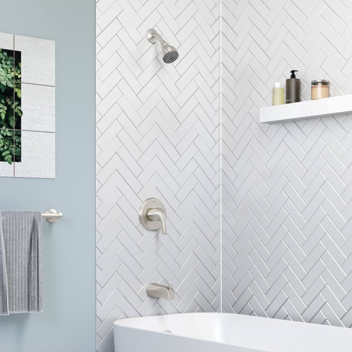 Satin Nickel Tub and Shower Trim Package H36066