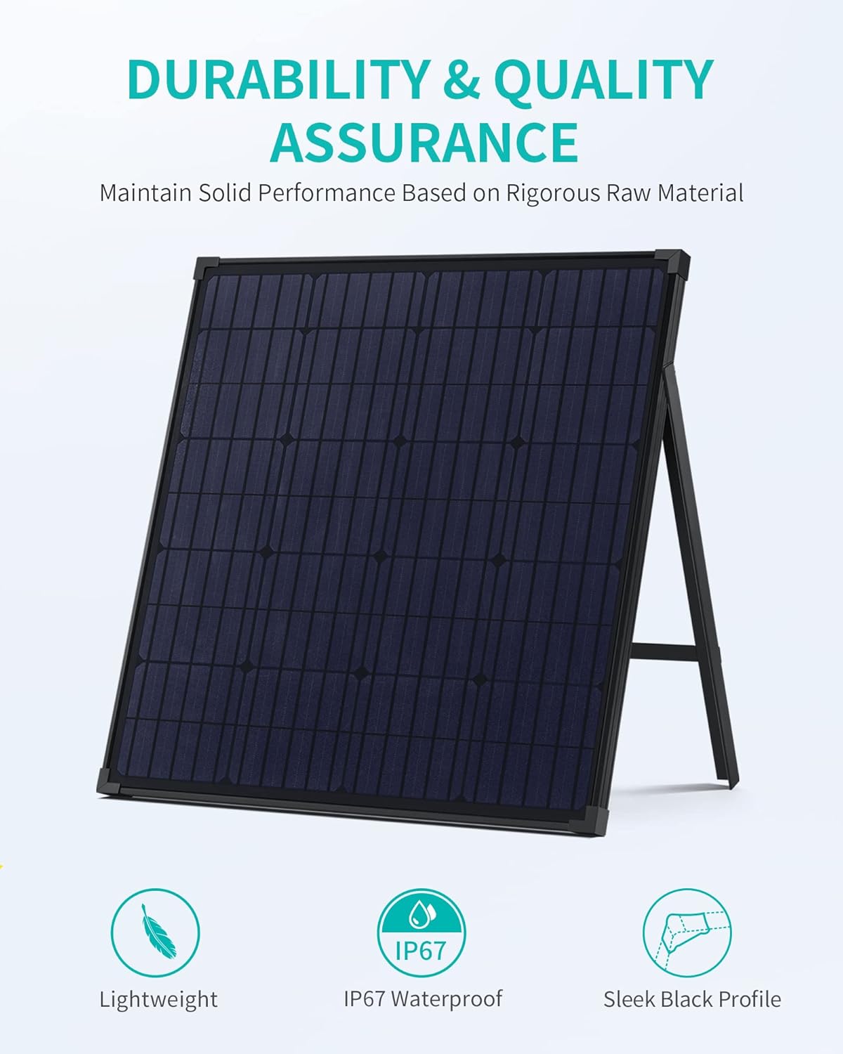 100 Watt Portable Monocrystalline Solar Panel W782881