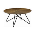 Round Coffee Table Dark Brown and Black Y685408