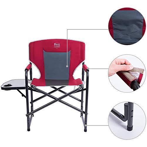 Folding Aluminum Camping Chair with Side Table O66367