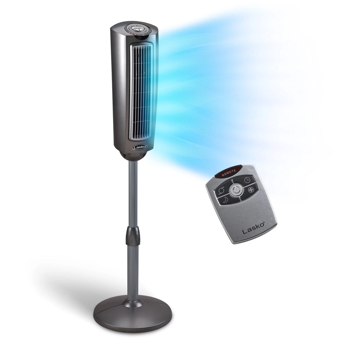 Adjustable Oscillating Pedestal Tower Fan with Timer and Remote R343