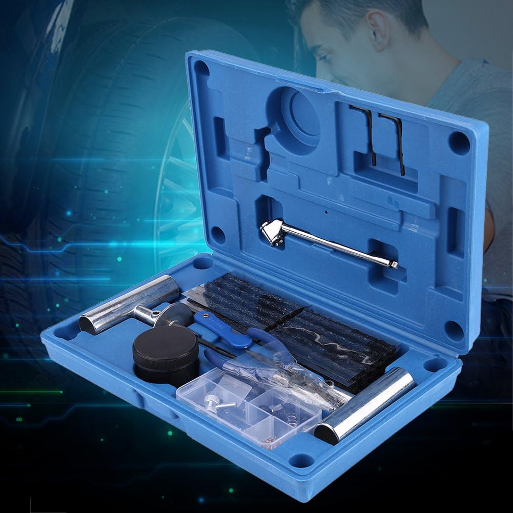 67 Pcs Tubeless Tire Repair Tool Kit E8342