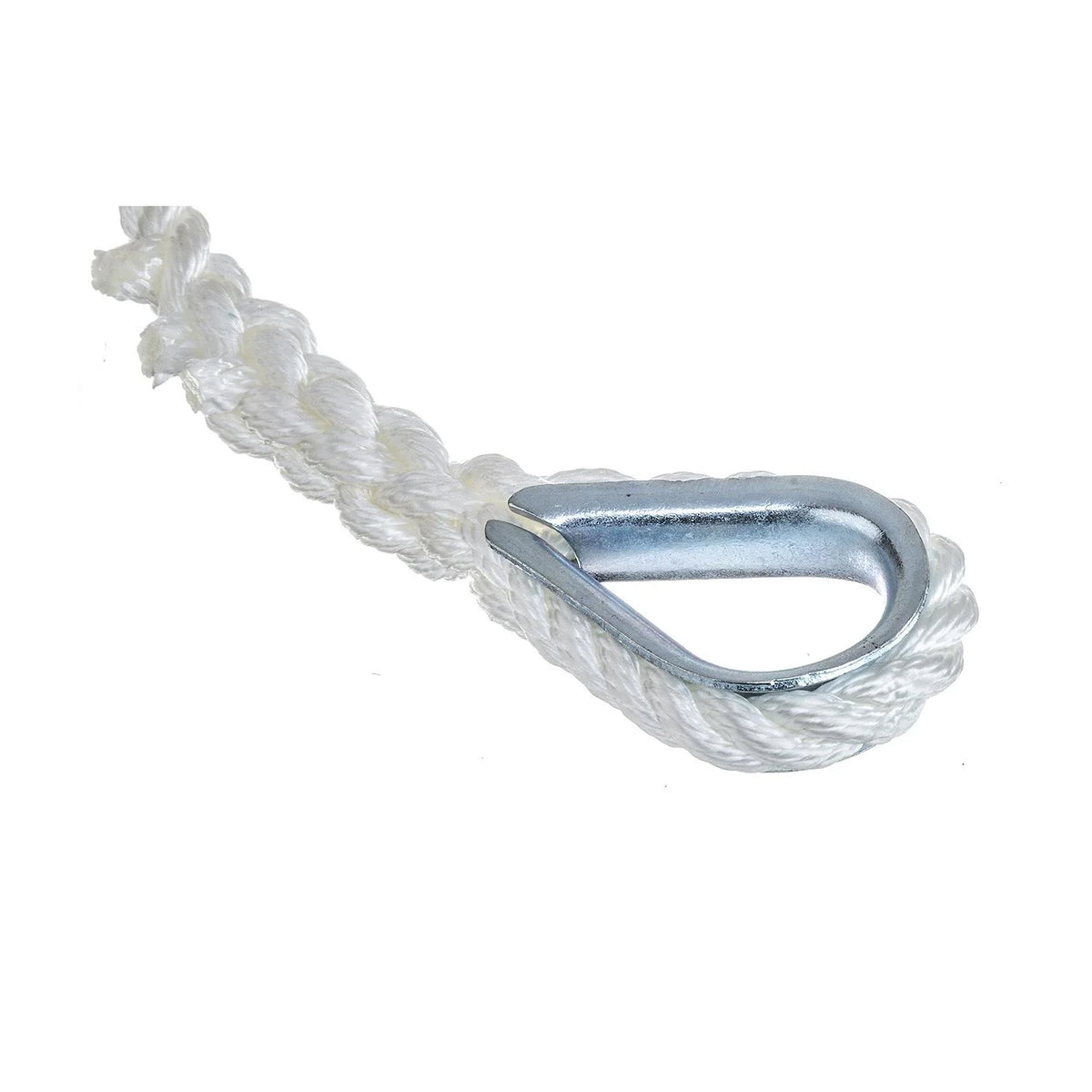 White 3-Strand Twisted Nylon Anchor Line Rope, 3/8 In. X 50 Ft. L383