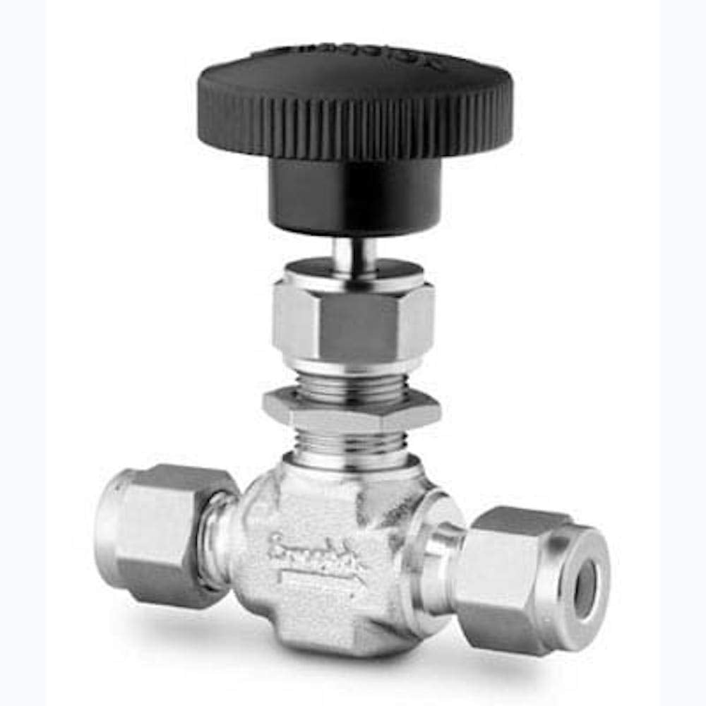 1/8" Tube SS Bonnet Needle Valve, 5000 Psig, Pack of 2 J371176