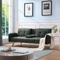Dark Gray Linen Blend Futon Sofa Bed J90824