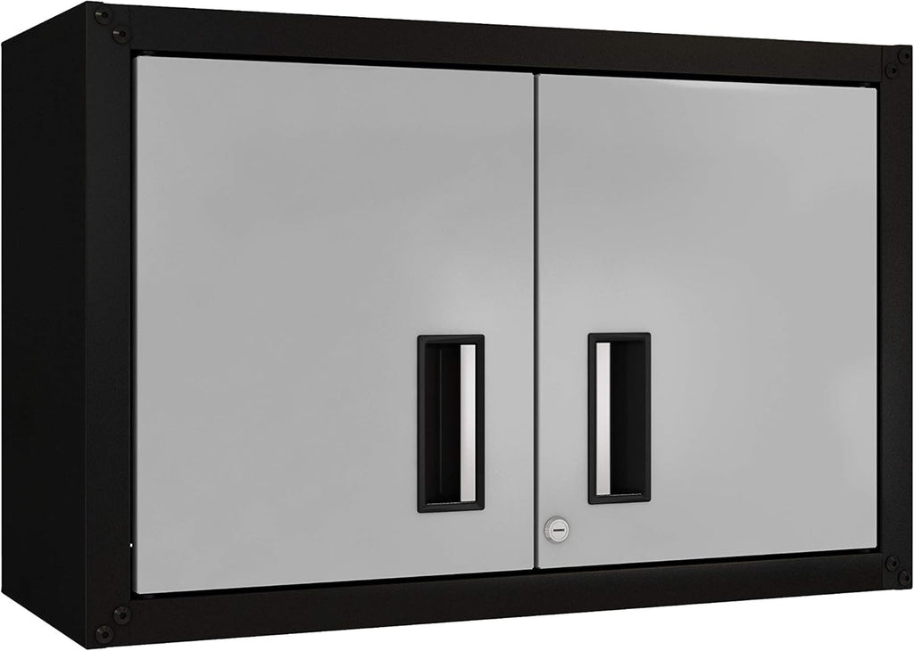 Small Wall Steel Cabinet 2 Doors Black L80511