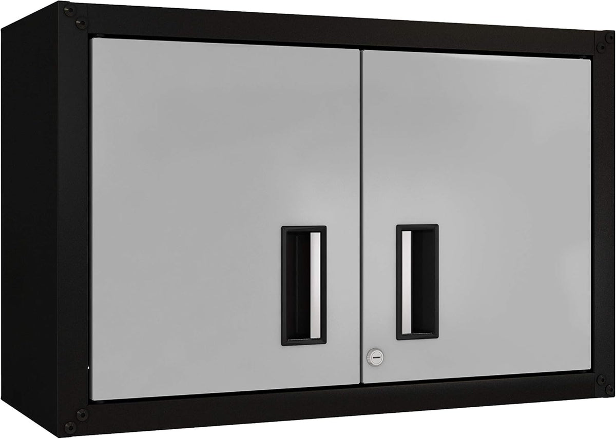 Small Wall Steel Cabinet 2 Doors Black L80511