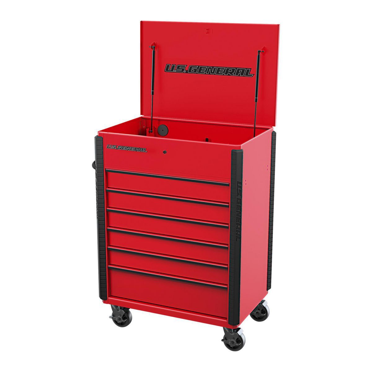 6 Drawer Slate Gray Service Cart N1881