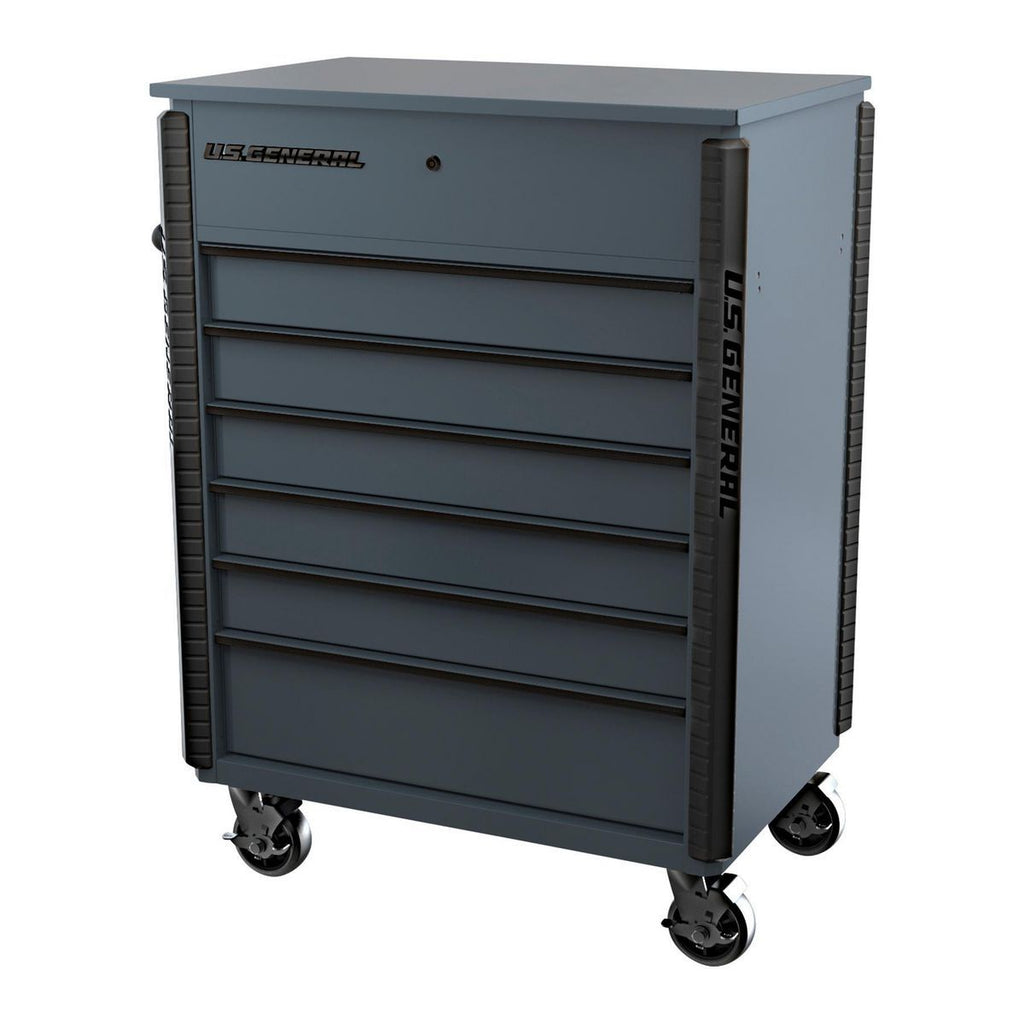 6 Drawer Slate Gray Service Cart N1881