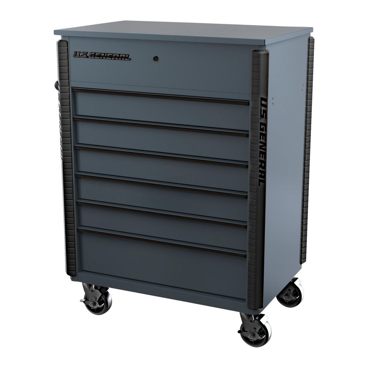 6 Drawer Slate Gray Service Cart N1881