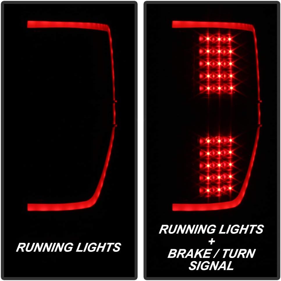 Black Smoke LED Tail Lights Brake Lamps Driver & Passenger Side E308
