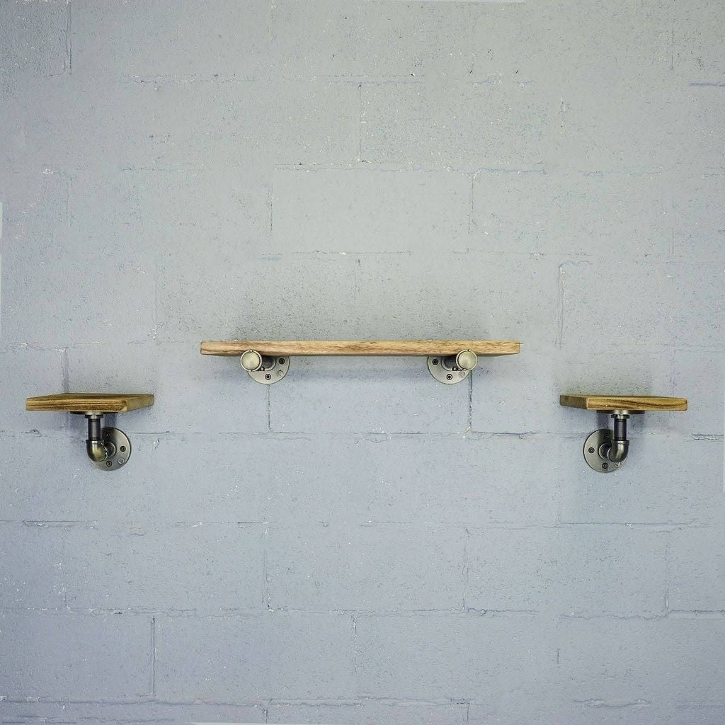 Set of 3 Farmhouse Industrial Wall Shelf C115